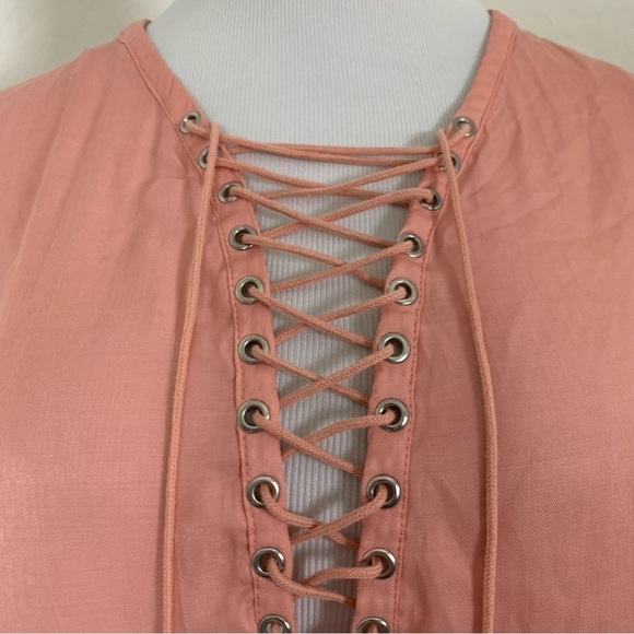 The Jetset Diaries Delta Lace Up Top Blouse - Picture 8 of 15